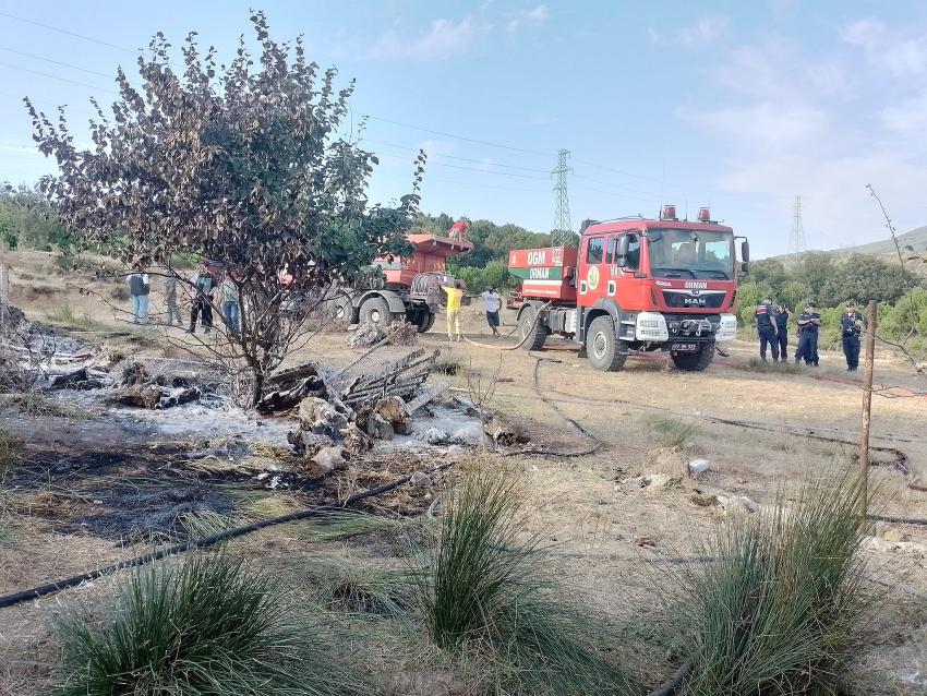 6 KÜÇÜKBAŞ HAYVAN YANARAK TELEF OLDU