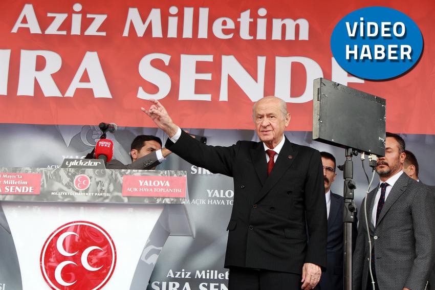 BAHÇELİ’YE YALOVA’DA COŞKULU KARŞILAMA