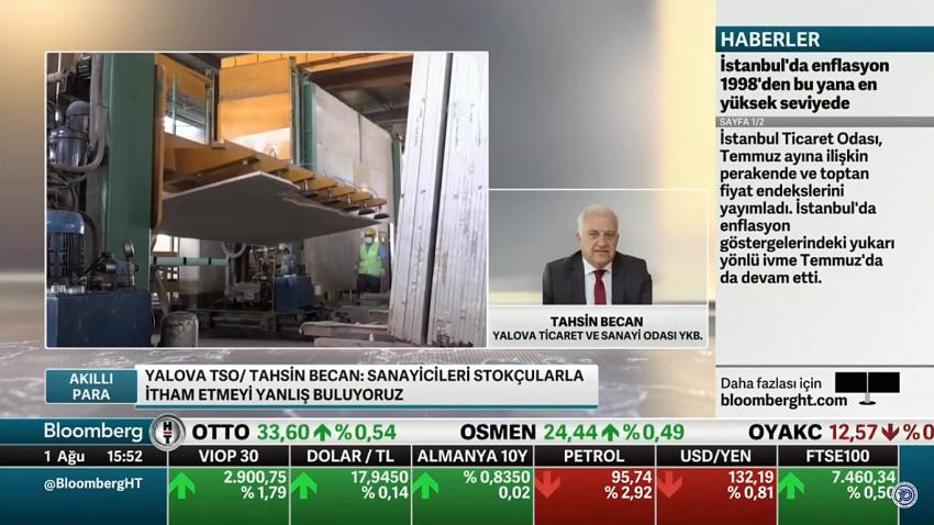 BECAN BLOOMBERG TV CANLI YAYININA KATILDI