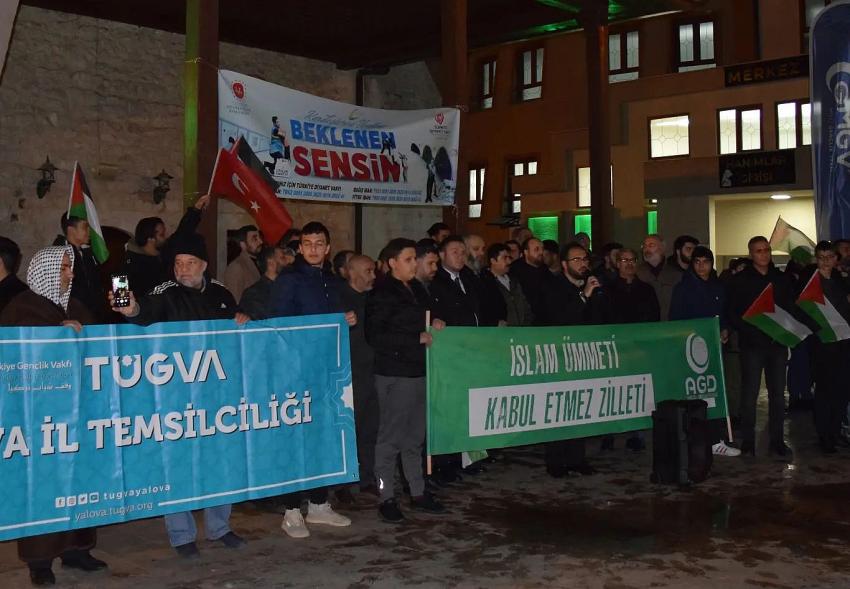 YALOVA’DA İSRAİL PROTESTOSU